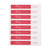 Frohe Weihnachten Rot und Weiß einfache Skripte (Bogen)