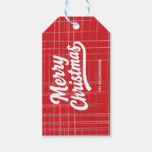 Frohe Weihnachten Rot und Weiß Leinen Stil