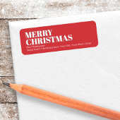 Frohe Weihnachten Rot und Weiß Rücksendeadresse