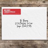 Frohe Weihnachten Rot und Weiß Rücksendeadresse