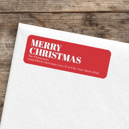 Frohe Weihnachten Rot und Weiß Rücksendeadresse