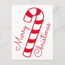 Frohe Weihnachten Rot und Weiß Striped Candy Cane