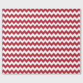 Frohe Weihnachten Rot und Weiß Zickzack Geschenkpapier (Flach)