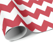 Frohe Weihnachten Rot und Weiß Zickzack Geschenkpapier (Rolleneckpunkt)