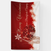 Frohe Weihnachten, Rot, Weihnachtsball Banner (Vertikal)