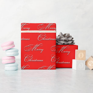 Frohe Weihnachten rot weiß Geschenkpapier
