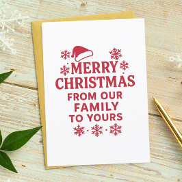 Frohe Weihnachten rot-weiß moderne Fotokarte