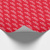 Frohe Weihnachten rot-weiße Muster Geschenk Geschenkpapier (Ecke)
