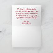 Frohe Weihnachten rot-weiße Schneeflocke (Innenseite)