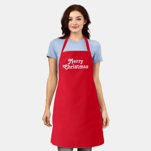 "Frohe Weihnachten", rot weißer Weihnachtsfeiertag Schürze