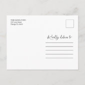 Frohe Weihnachten Rote Blüte auf Schwarzen Feierta Postkarte (Rückseite)