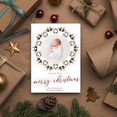 Frohe Weihnachten Rote Calligraphie Ein Foto