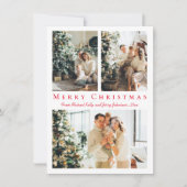 Frohe Weihnachten Rote Drehbuch 3 Fotos Collage mo (Vorderseite)