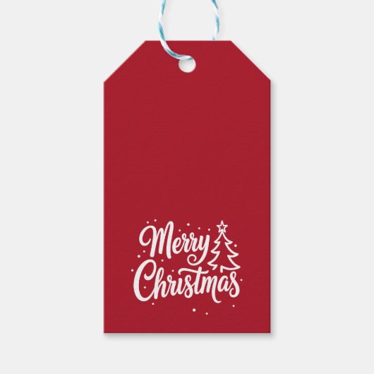 Frohe Weihnachten Rote Feiertage Geschenkanhänger (Vorderseite)
