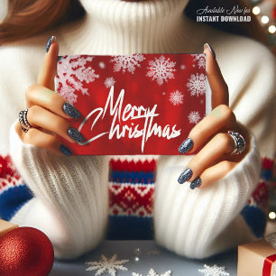 Frohe Weihnachten rote Feiertagspostkarte Postkarte