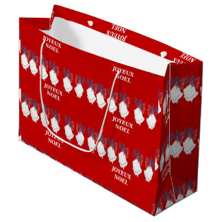 Frohe Weihnachten Rote Glocken Große Geschenktüte