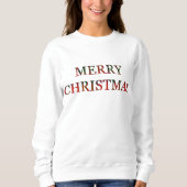 Frohe Weihnachten Rote Karierte Briefe Sweatshirt (Vorderseite)
