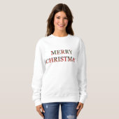 Frohe Weihnachten Rote Karierte Briefe Sweatshirt (Vorne ganz)