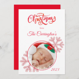 Frohe Weihnachten Rote Karierte Schneeflocken Foto