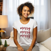 Frohe Weihnachten Rote Moderne Drehbuch Niedlich F T-Shirt