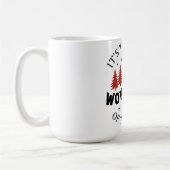 Frohe Weihnachten Rote Pine Trees Kaffeetasse (Links)