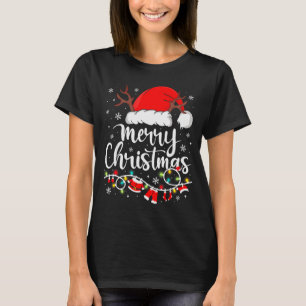 Frohe Weihnachten Rote Santa-Mütze Rentier Weihnac T-Shirt