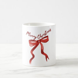 Frohe Weihnachten Rote Schleife Kaffeetasse