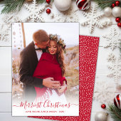 Frohe Weihnachten Rote Schrift Ein Foto Weihnachte