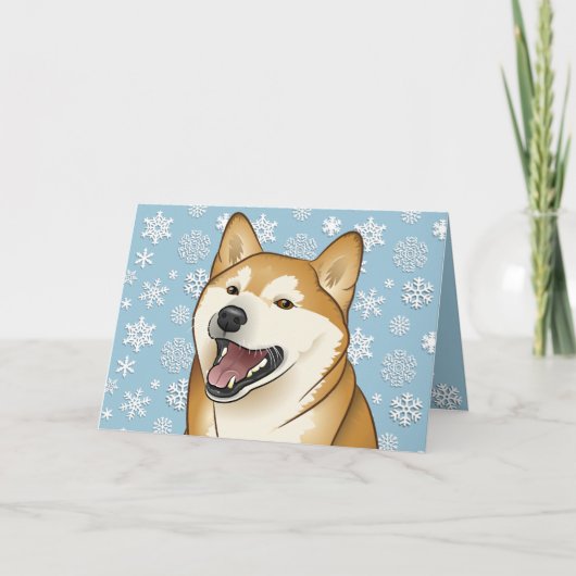 Frohe Weihnachten rote Shiba Inu kundengerechte (Vorderseite)