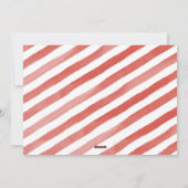 Frohe Weihnachten Rote Streifen Modernes Foto (Rückseite)