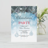 Frohe Weihnachten | Rote Typografie Einladung (Stehend Vorderseite)