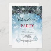 Frohe Weihnachten | Rote Typografie Einladung (Vorne/Hinten)