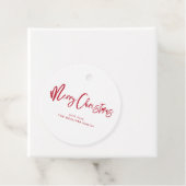 Frohe Weihnachten | Rote Typografie Geschenkanhänger (Beispiel)