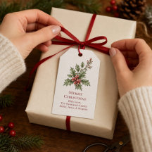 Frohe Weihnachten Rote und Grüne Beeren Feiertag