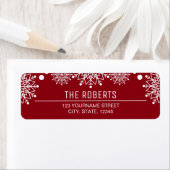 Frohe Weihnachten | Rote und weiße Schneeflocken (Insitu)