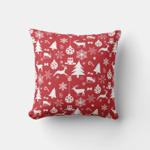 Frohe Weihnachten: Rote Vintage-Kollektion Kissen