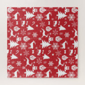 Frohe Weihnachten: Rote Vintage-Kollektion Puzzle (Horizontal)