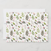 Frohe Weihnachten Rote Wasserfarbe Grün Foto (Rückseite)