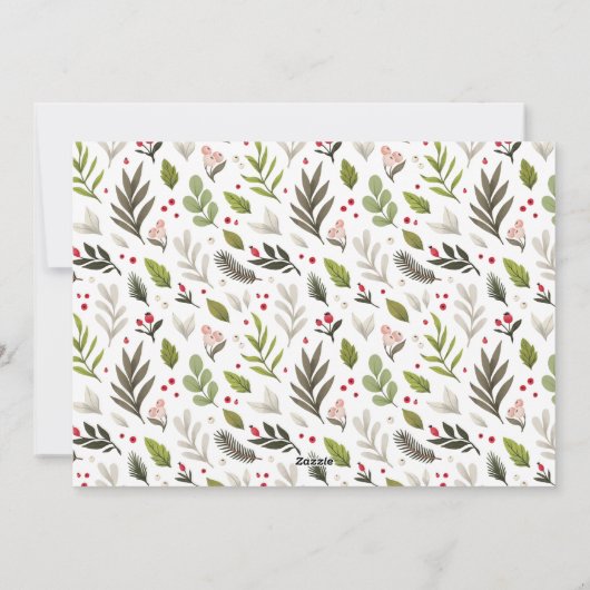 Frohe Weihnachten Rote Wasserfarbe Grün Foto (Rückseite)