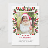 Frohe Weihnachten Rote Wasserfarbe Grün Foto (Vorderseite)