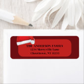 Frohe Weihnachten Rote Weihnachtsmannmütze Foto Sc (Insitu)