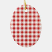 Frohe Weihnachten Rote Weihnachtsmannmütze Foto Sc Keramik Ornament (Hinten)