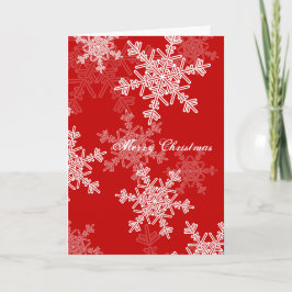 Frohe Weihnachten Rote weiße Schneeflocken Minimal