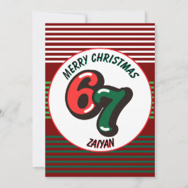 Frohe Weihnachten rote Zahlen 6 & 7 benutzerdefini