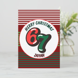 Frohe Weihnachten rote Zahlen 6 & 7 benutzerdefini