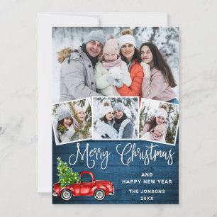 Frohe Weihnachten Roter Farmtruck 4 Foto