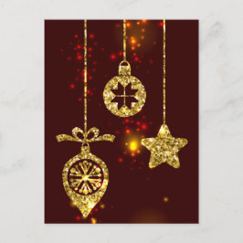 Frohe Weihnachten Roter Feiertag Glitzer Sparkling