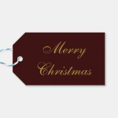 Frohe Weihnachten Roter Feiertag Glitzer Sparkling Geschenkanhänger (Rückseite Horizontal)