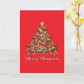 Frohe Weihnachten Roter Feiertag Karte (Gelbe Blume)