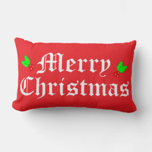 Frohe Weihnachten Roter Feiertag Kissen